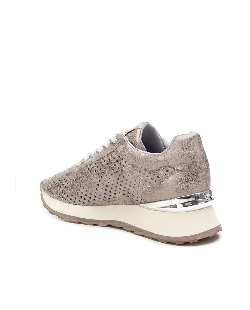 Zapatillas de mujer con cuña - Xti - Plata Plata-4