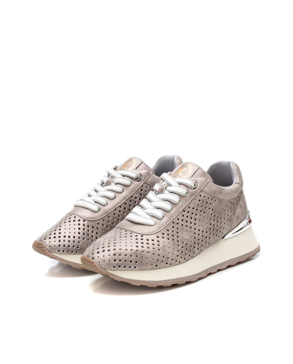 Zapatillas de mujer con cuña - Xti - Plata Plata-5