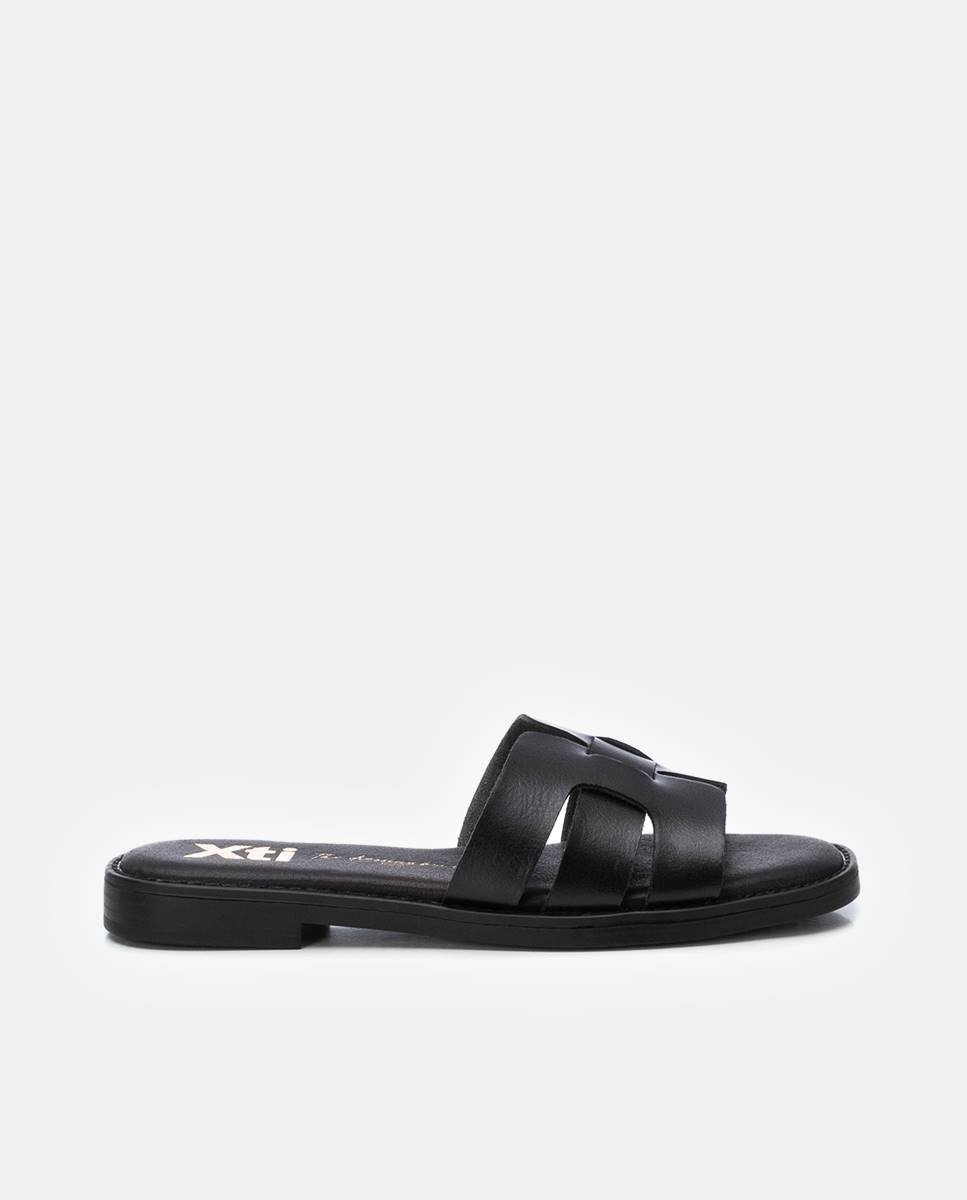 Xti - Sandalias planas de mujer con pala ancha.