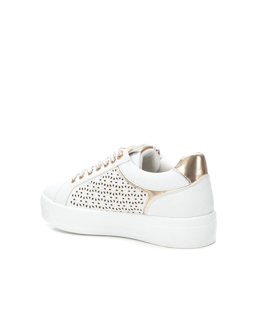 Zapatillas de mujer con cordones y cremallera lateral - Xti - Blanco Blanco-5