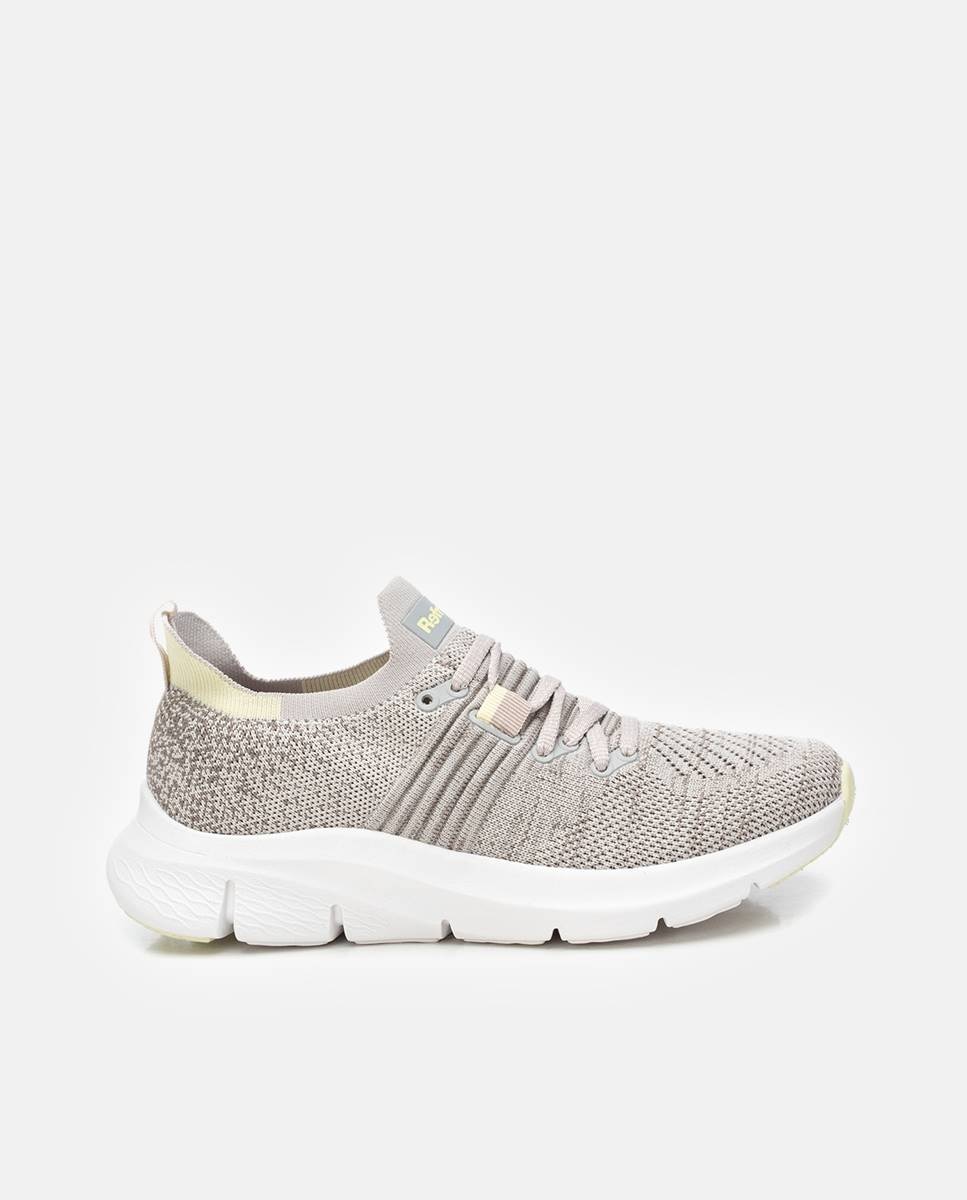 Imagen 0 de Zapatillas deportivas de mujer color con cordones Beige