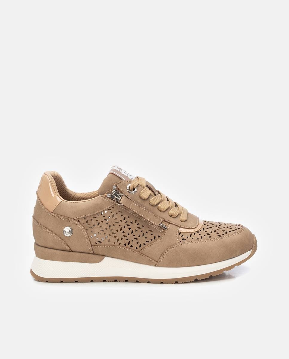 Refresh - Zapatillas básicas de mujer con cordones y cremallera lateral.