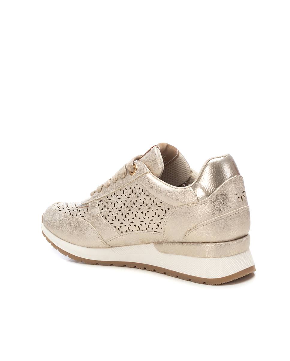 Zapatillas deportivas de mujer con cremallera - Refresh - Oro Oro-4