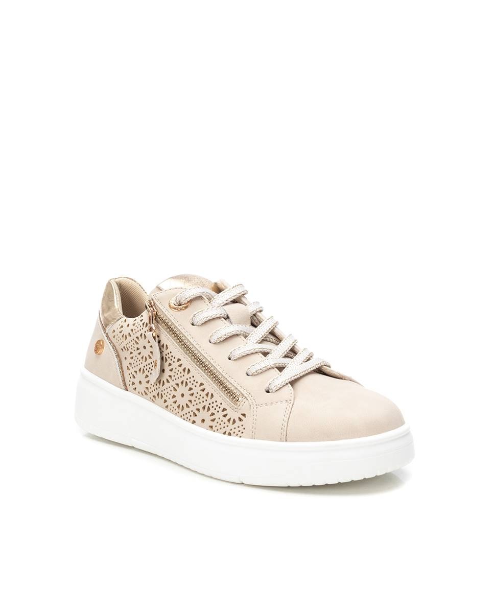 Xti - Zapatillas de mujer con cordones y cremallera.