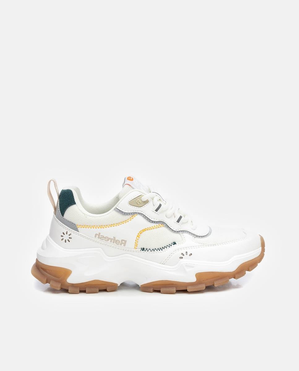 Zapatillas básicas de mujer con doble suela - Blanco Blanco-1