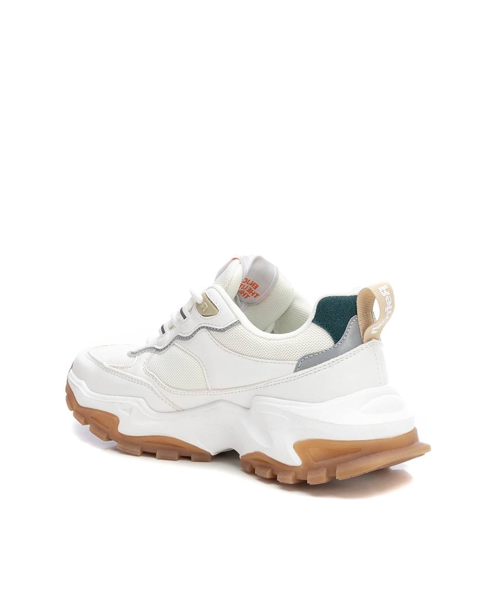 Zapatillas básicas de mujer con doble suela - Blanco Blanco-2
