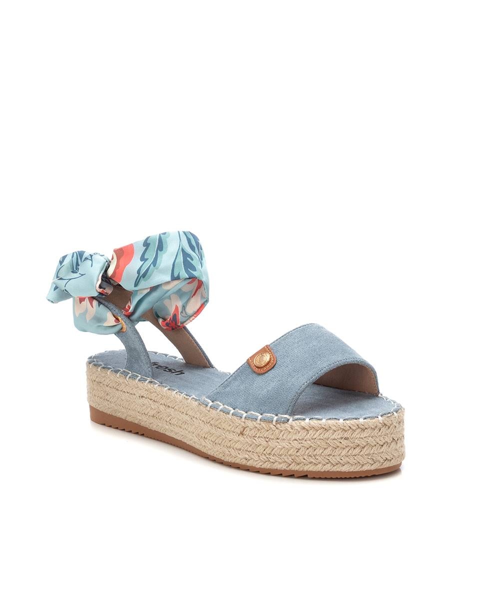 Sandalias de plataforma de mujer con cierre de cintas - Refresh - Azul Azul-3