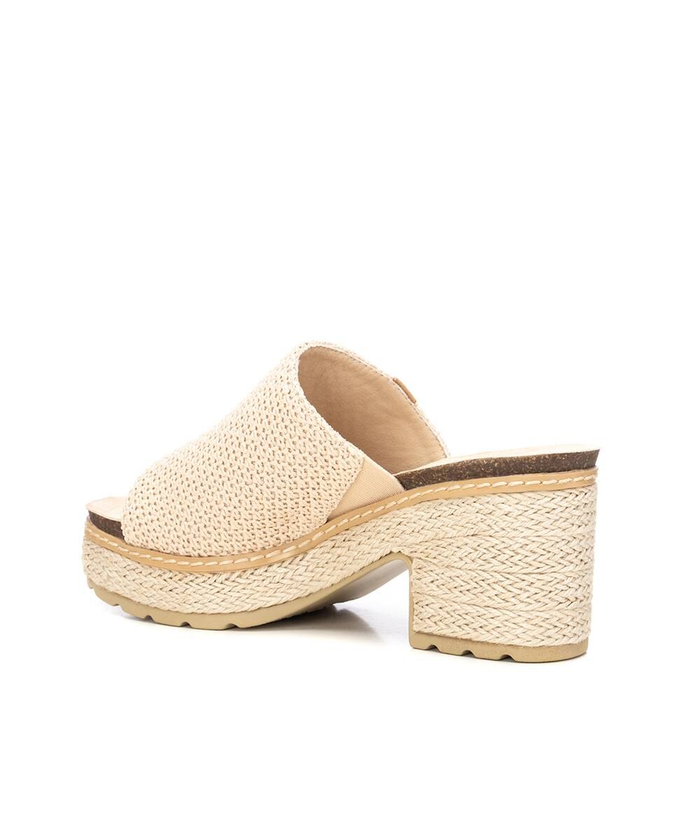 Sandalias de tacón sin cierre y pala ancha - Refresh - Beige Beige-4