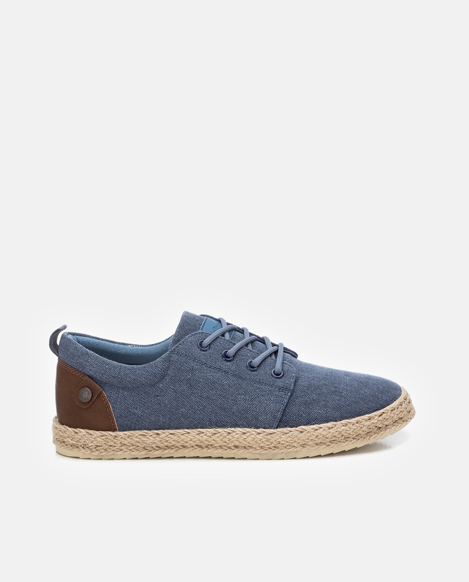 Refresh - Zapatos de hombre de lona y suela de yute.