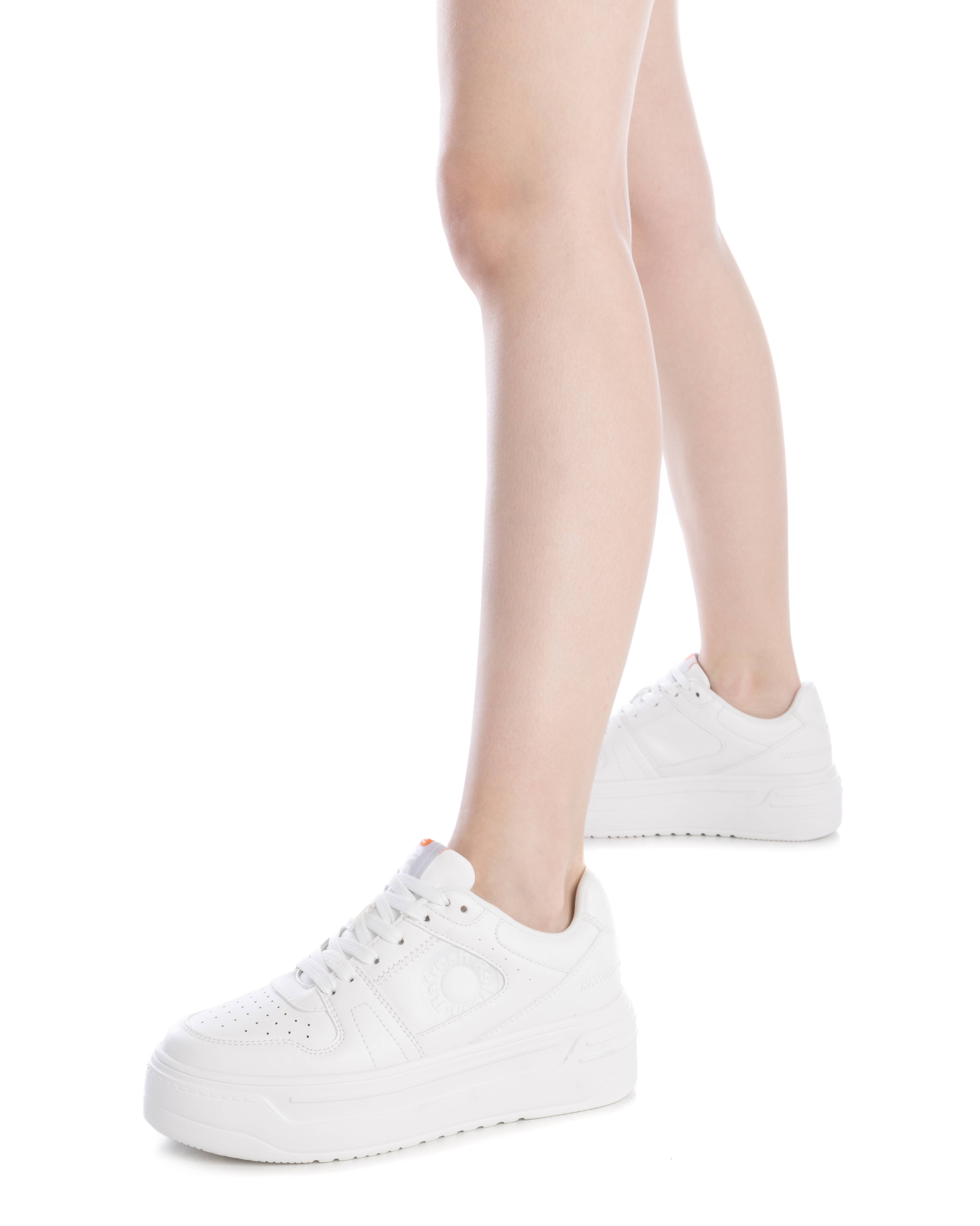 Zapatillas de lona de mujer con cordones - Refresh - Blanco Blanco-2