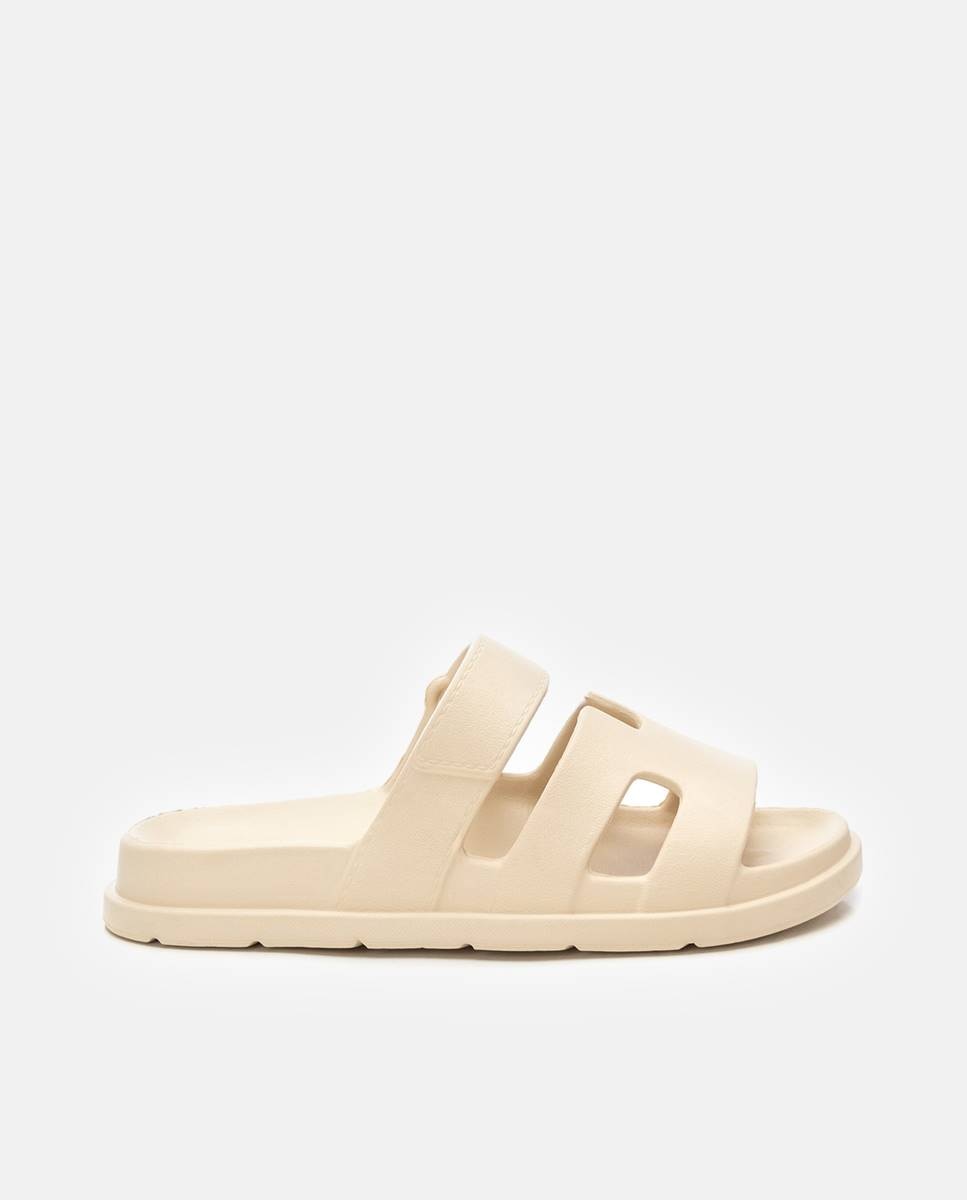 Imagen 0 de Chanclas de mujer de goma Beige