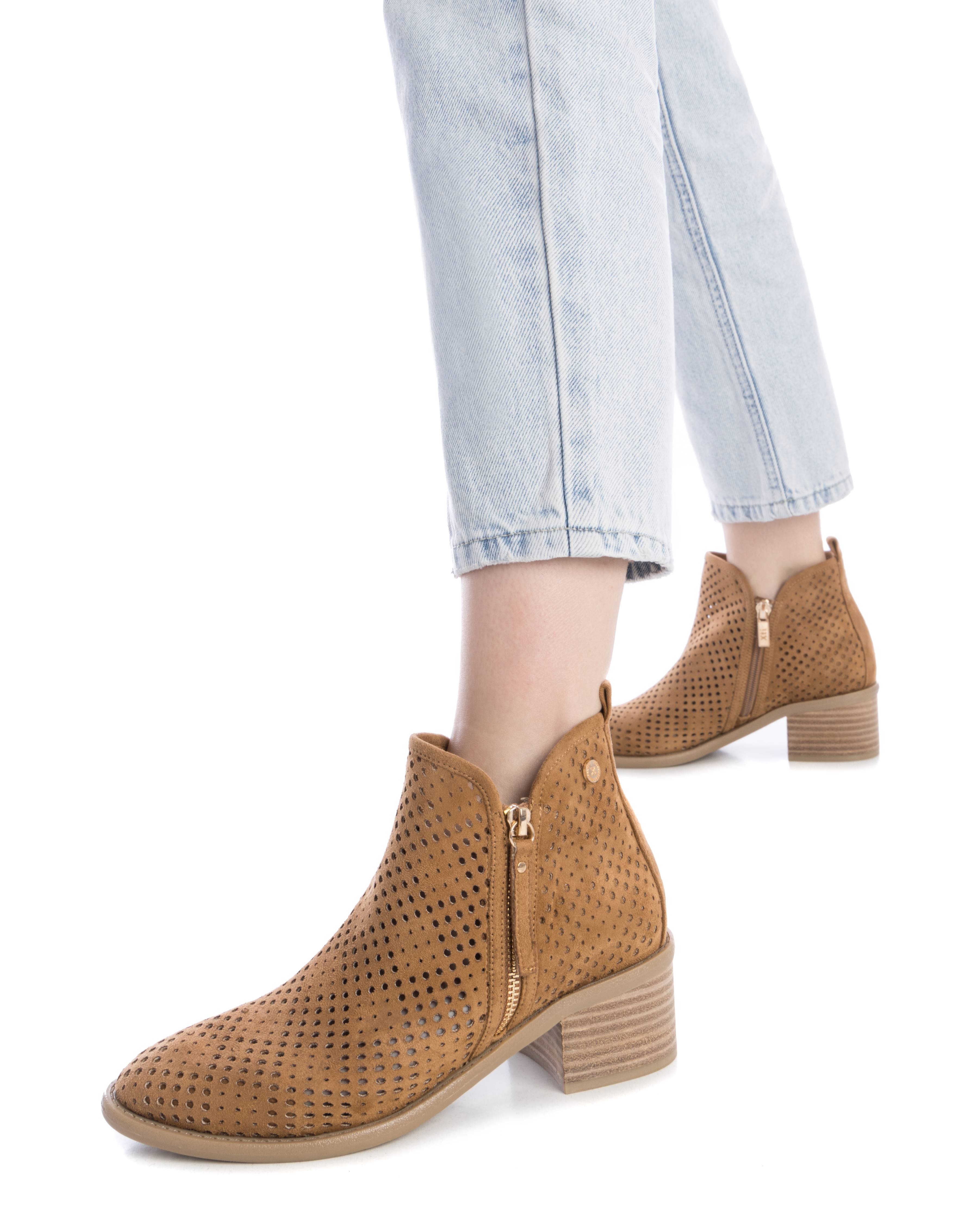 Botines básicos de mujer con tacón - Xti - Camel Camel-2