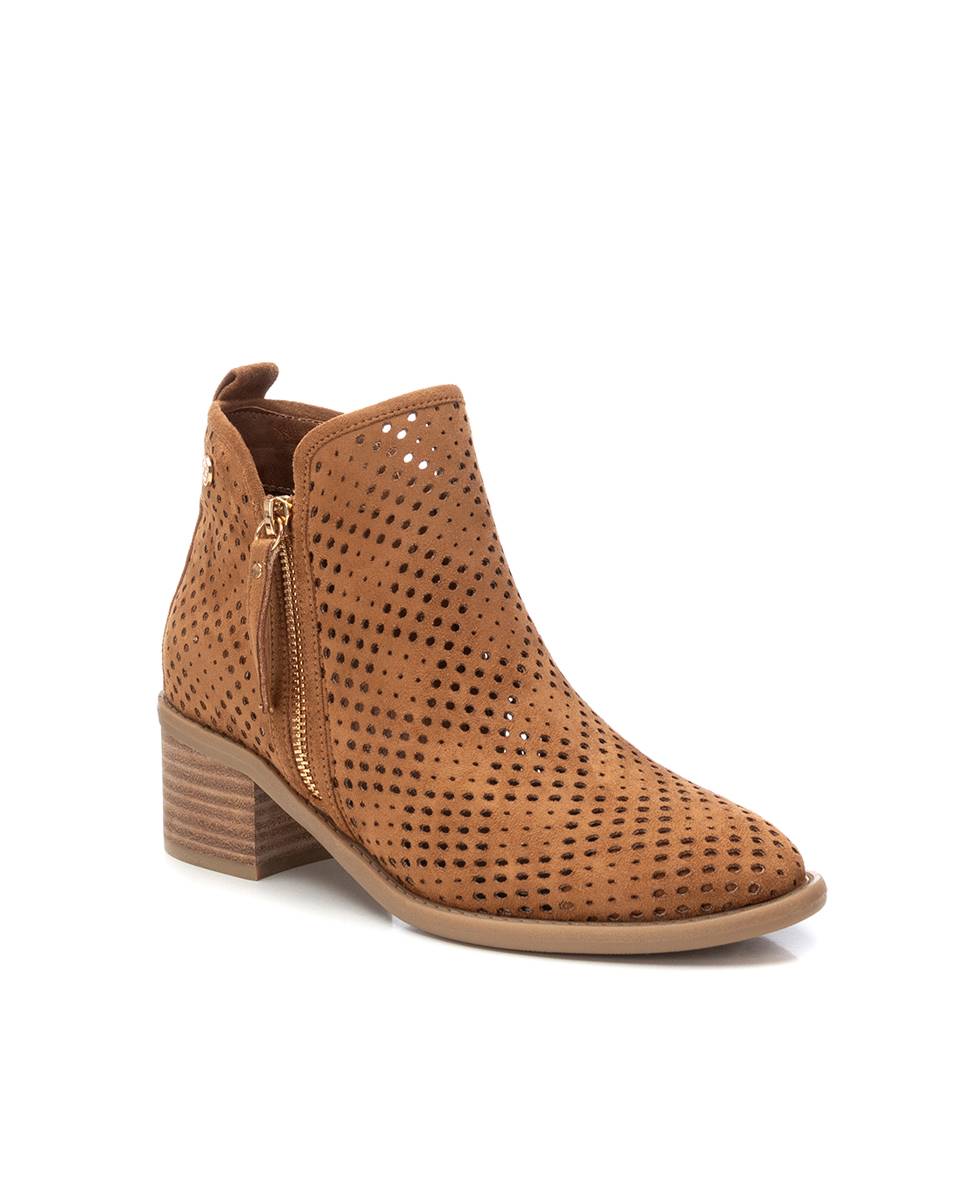 Botines básicos de mujer con tacón - Xti - Camel Camel-3