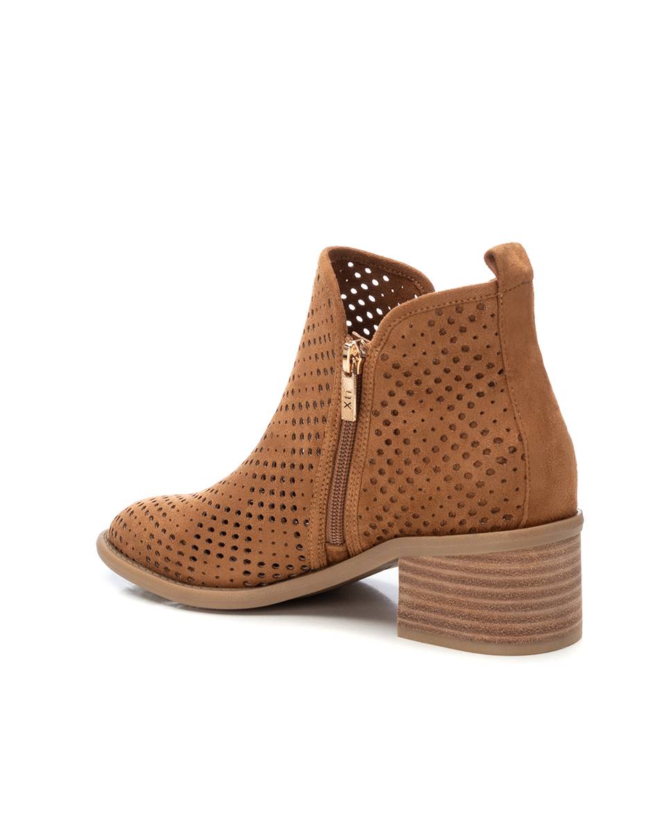 Botines básicos de mujer con tacón - Xti - Camel Camel-4