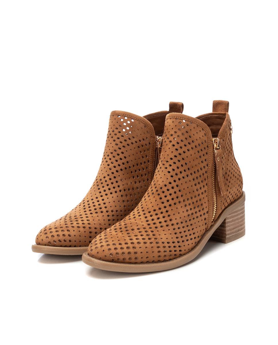 Botines básicos de mujer con tacón - Xti - Camel Camel-5
