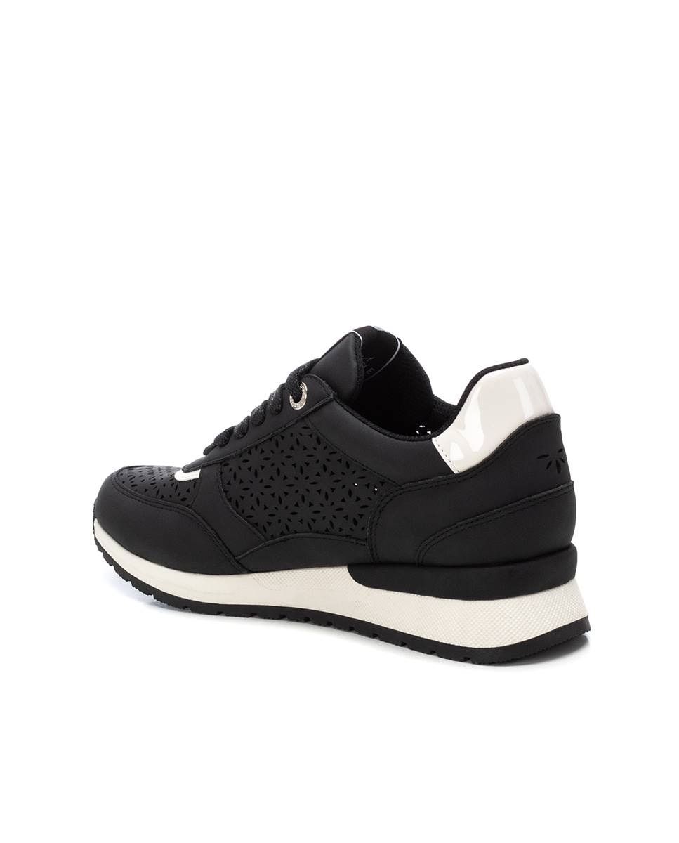 Zapatillas deportivas de mujer con cremallera - Refresh - Negro Negro-4