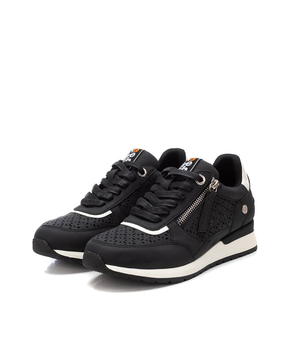 Zapatillas deportivas de mujer con cremallera - Refresh - Negro Negro-5