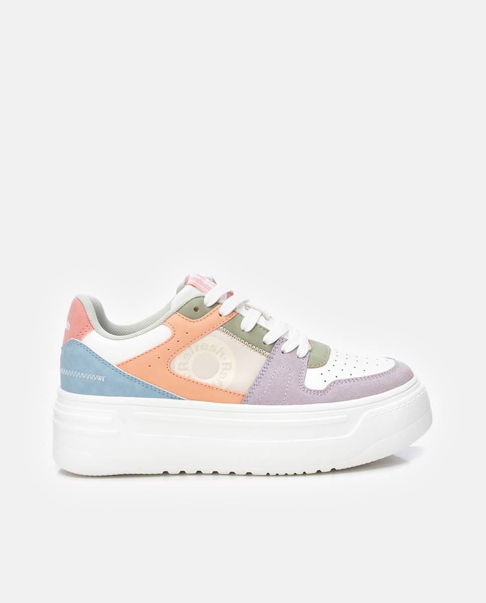 Zapatillas de lona de mujer con cordones - Refresh - Morado Morado-1