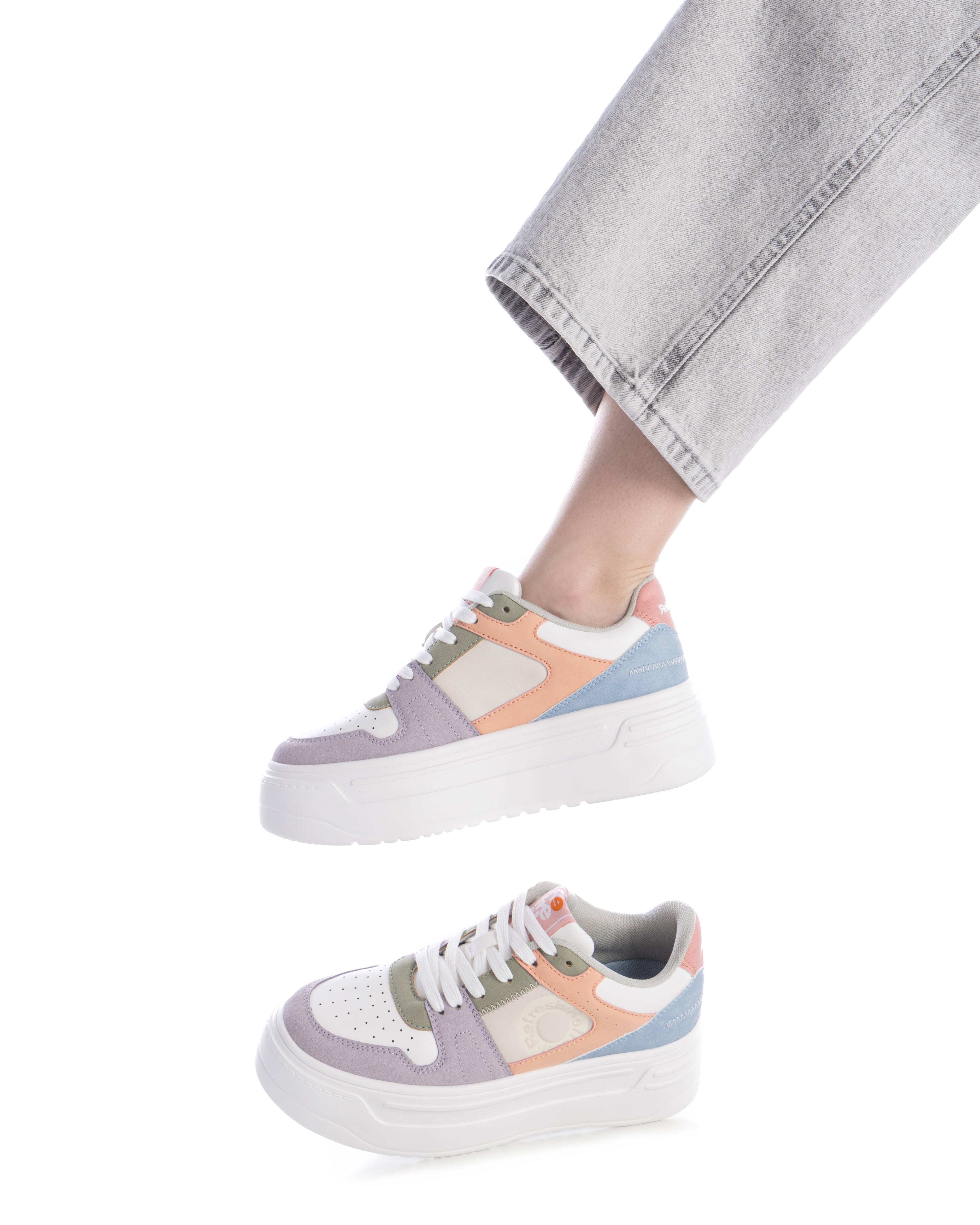 Zapatillas de lona de mujer con cordones - Refresh - Morado Morado-2