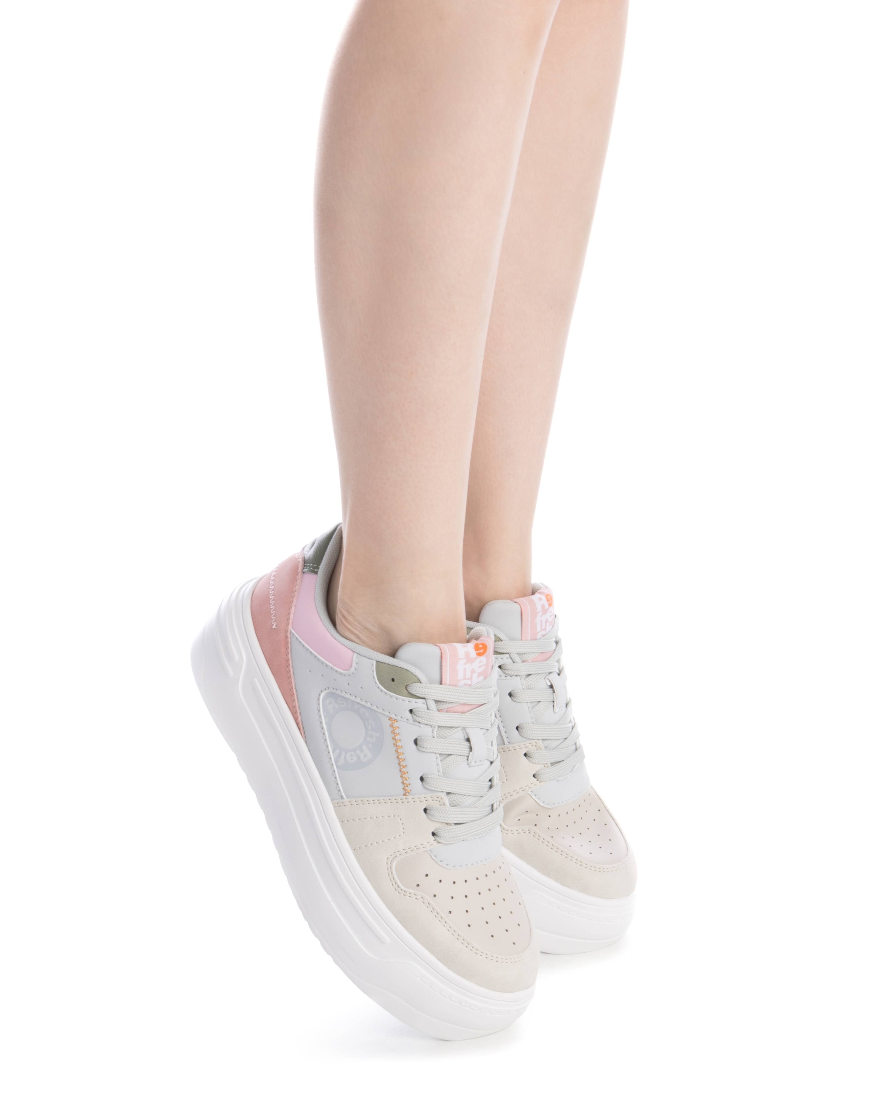 Zapatillas básicas de mujer con doble suela - Beige Beige-2