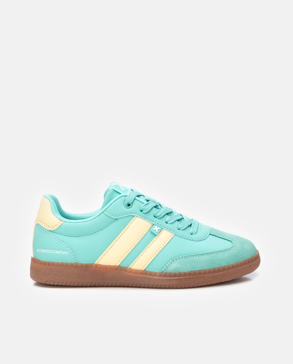Zapatilla de mujer con cordones - Xti - Verde Verde-1