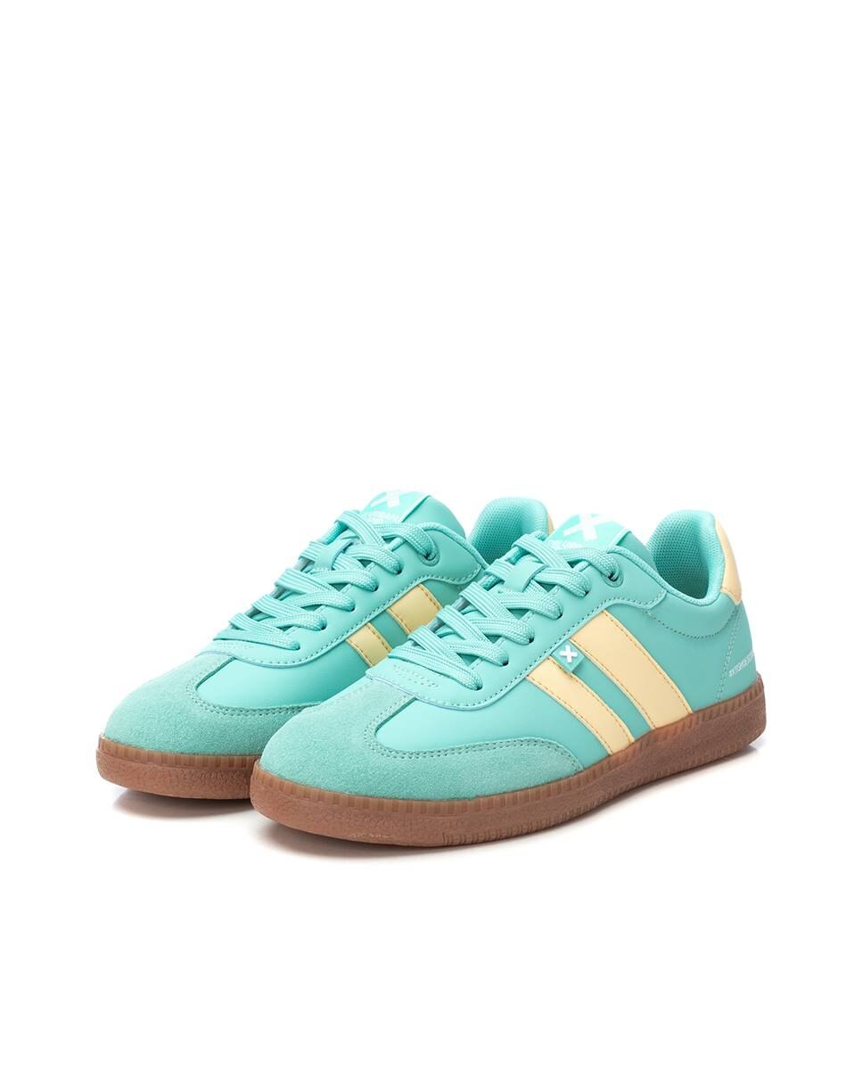 Zapatilla de mujer con cordones - Xti - Verde Verde-3