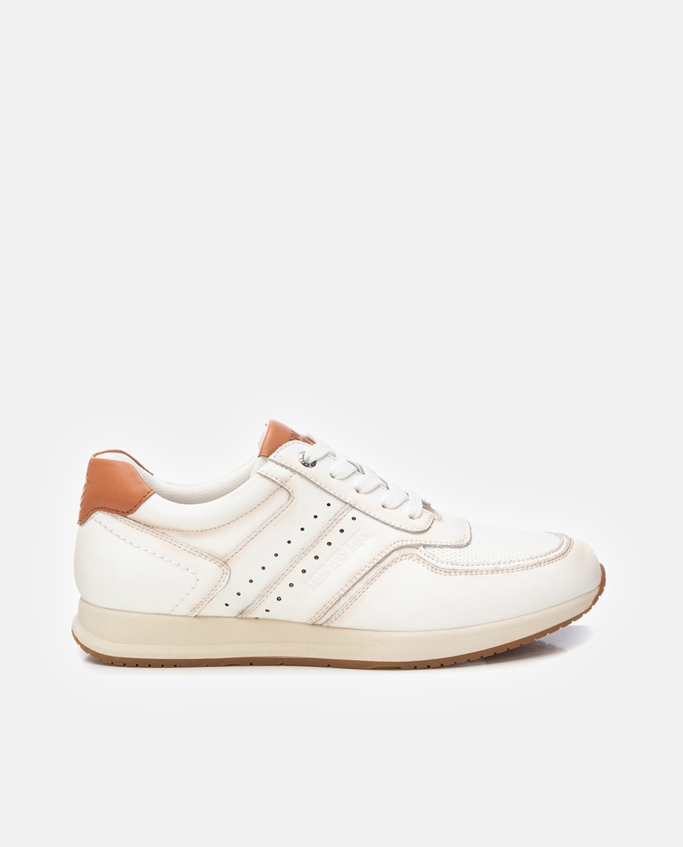 Imagen 1 de Zapatillas de vestir de hombre de piel con cordones Blanco
