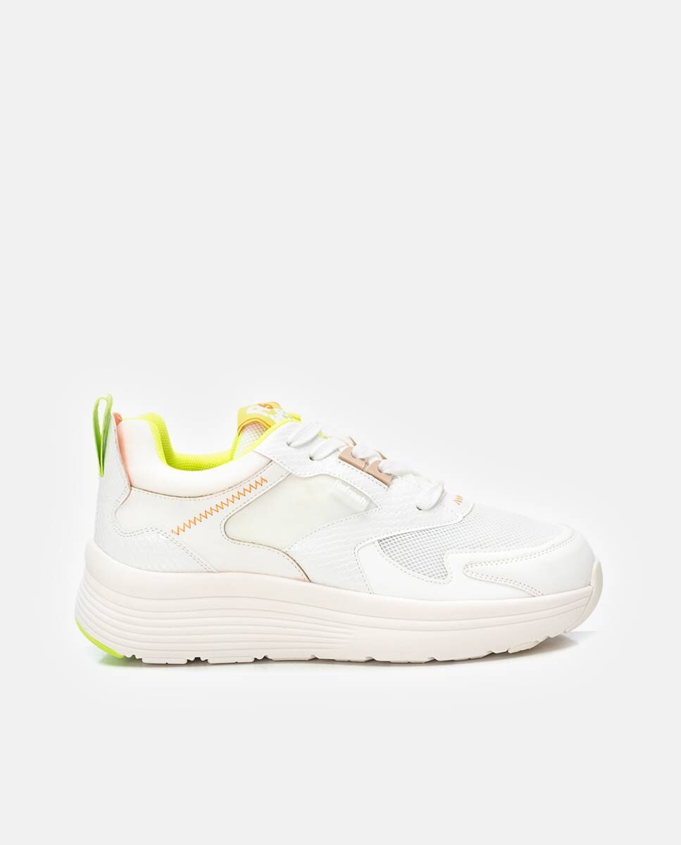 Zapatillas deportivas de mujer con cordones - Refresh - Blanco Blanco-1