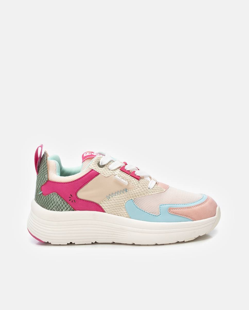 Zapatillas deportivas de mujer con cordones - Refresh - Fucsia Fucsia-1