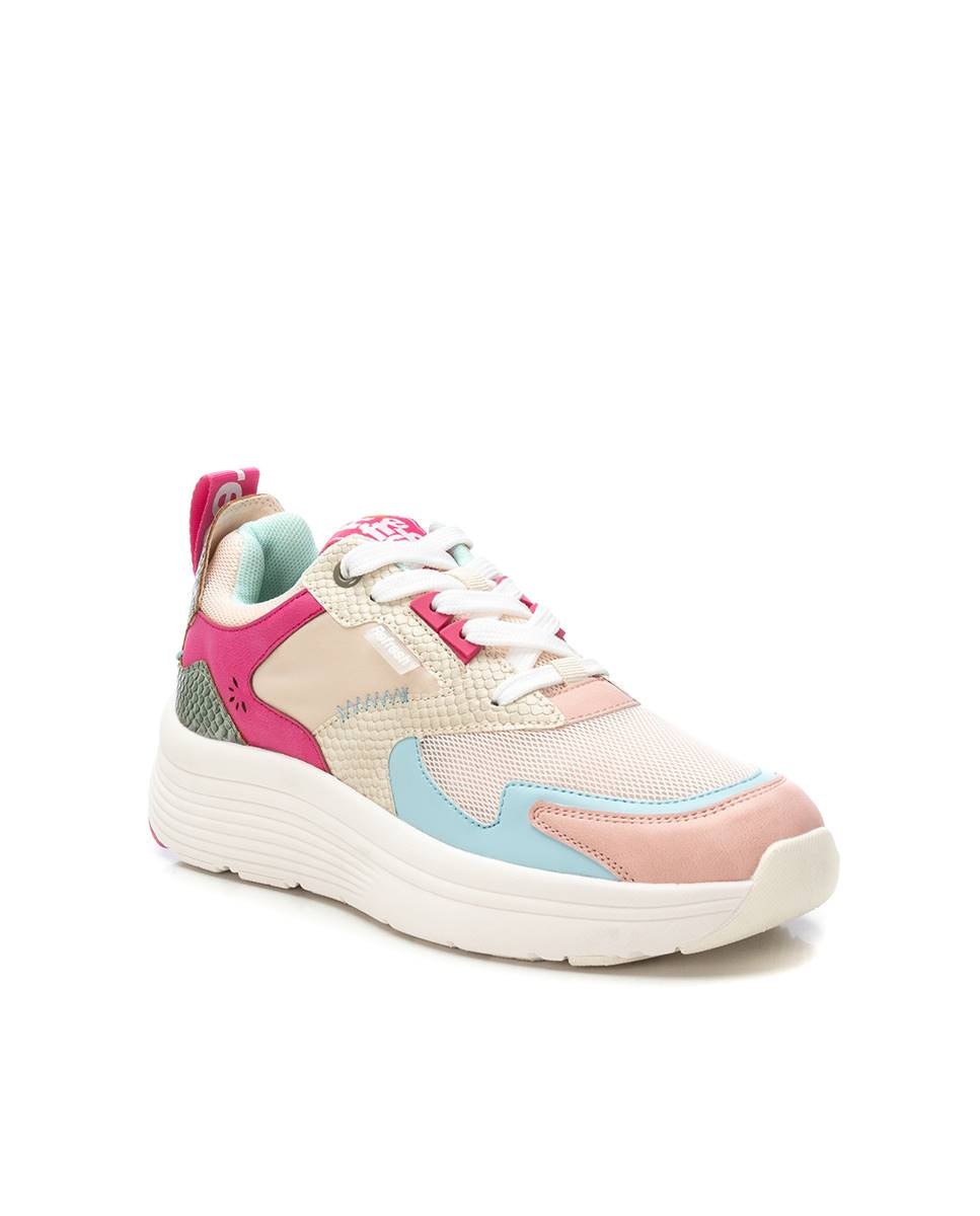 Zapatillas deportivas de mujer con cordones - Refresh - Fucsia Fucsia-3