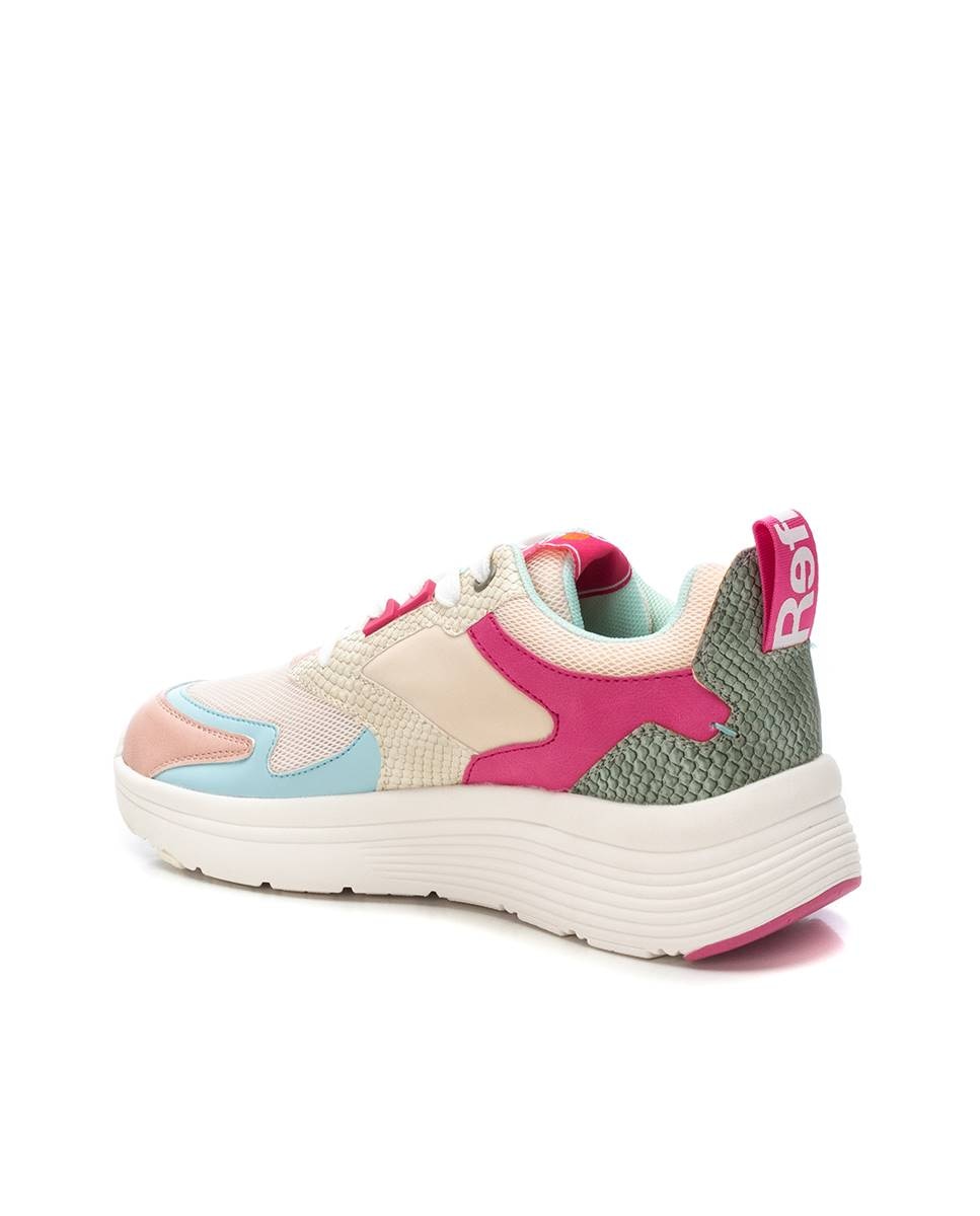 Zapatillas deportivas de mujer con cordones - Refresh - Fucsia Fucsia-4