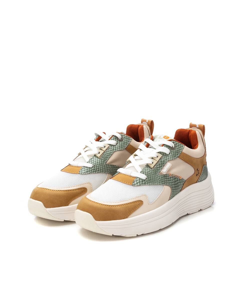 Zapatillas deportivas de mujer con cordones - Refresh - Beige Beige-5