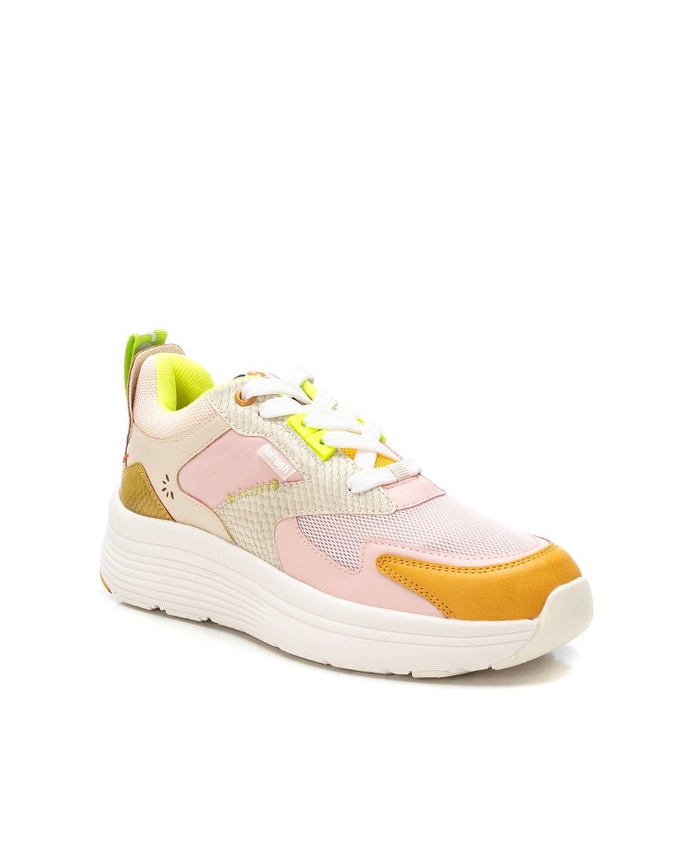 Zapatillas deportivas de mujer con cordones - Refresh - Nude Nude-3