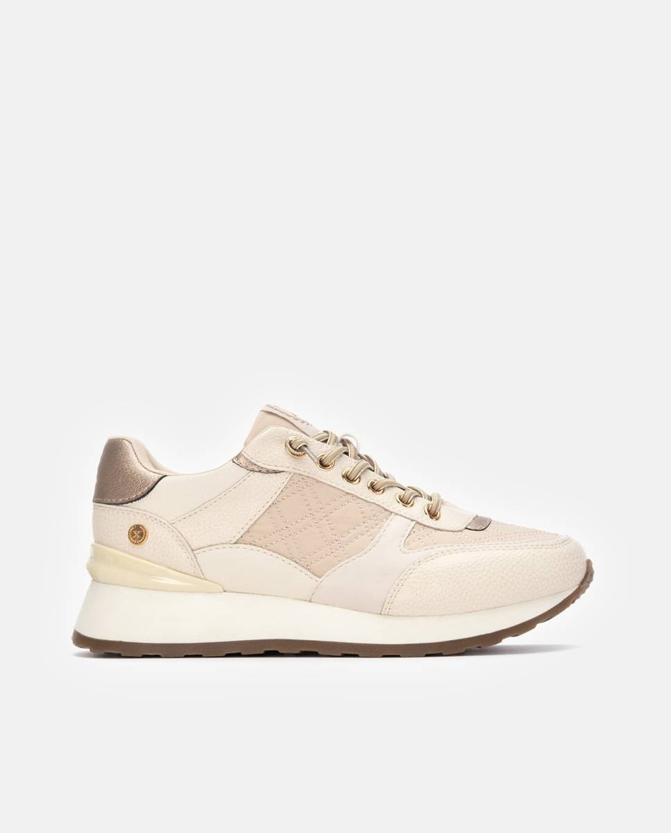 Zapatilla de mujer con estampado animal - Xti - Beige Beige-1