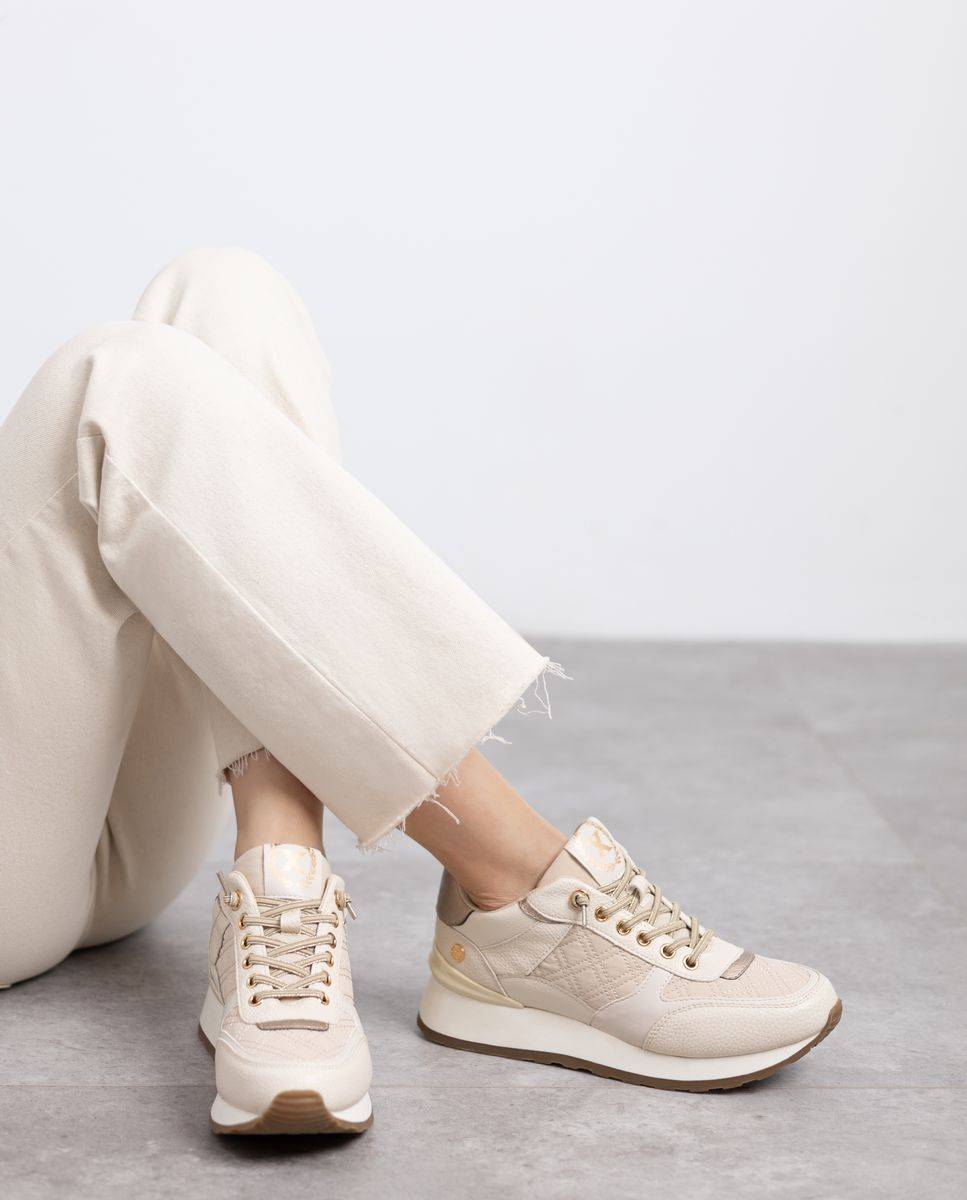 Zapatilla de mujer con estampado animal - Xti - Beige Beige-2