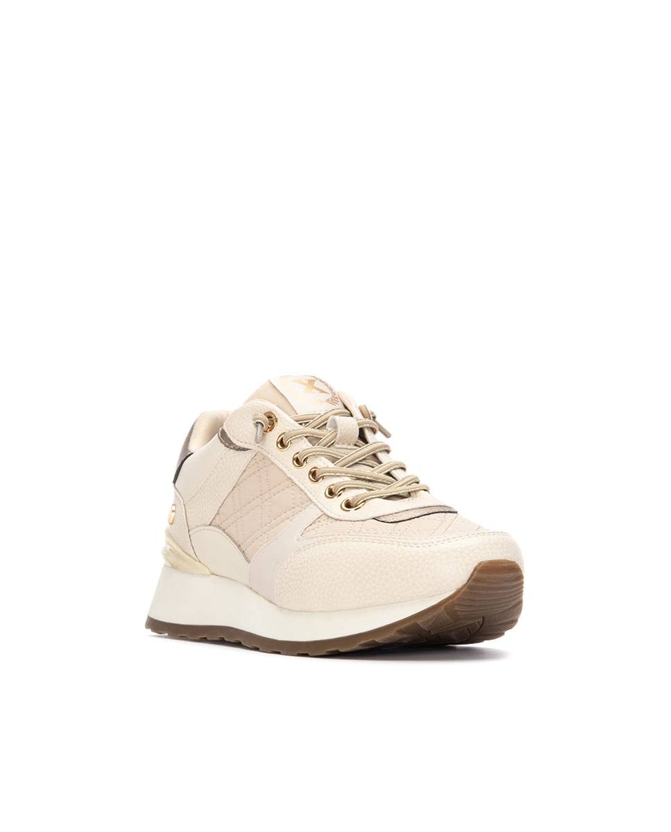 Zapatilla de mujer con estampado animal - Xti - Beige Beige-3