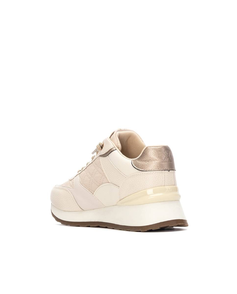 Zapatilla de mujer con estampado animal - Xti - Beige Beige-4