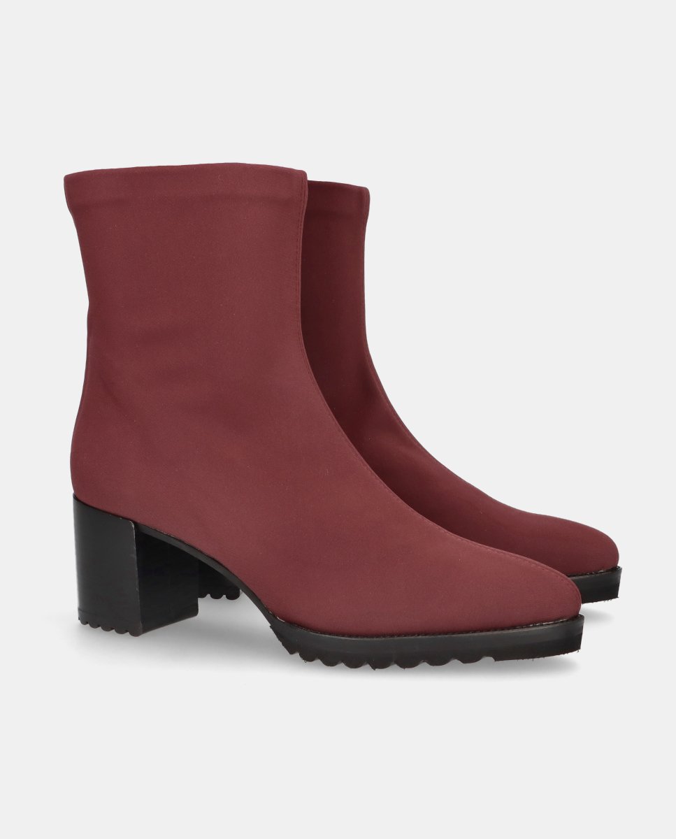 Botines básicos cindy de mujer en tela elástica resistente al agua - Mascaró - Rojo Rojo-3