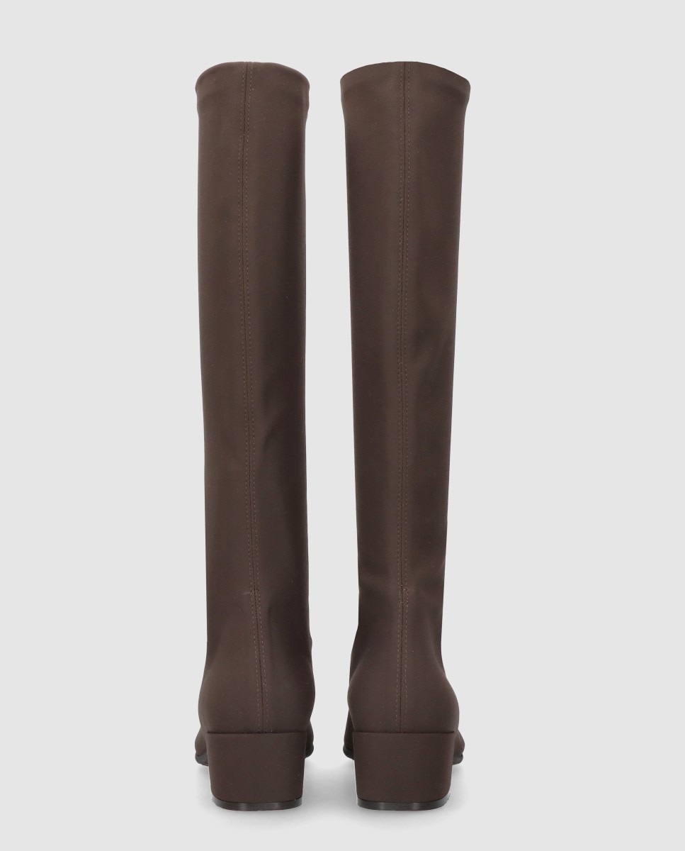 Botas básicas Milan de mujer en tela elástica resistente al agua - Mascaró - Marrón Marrón-2