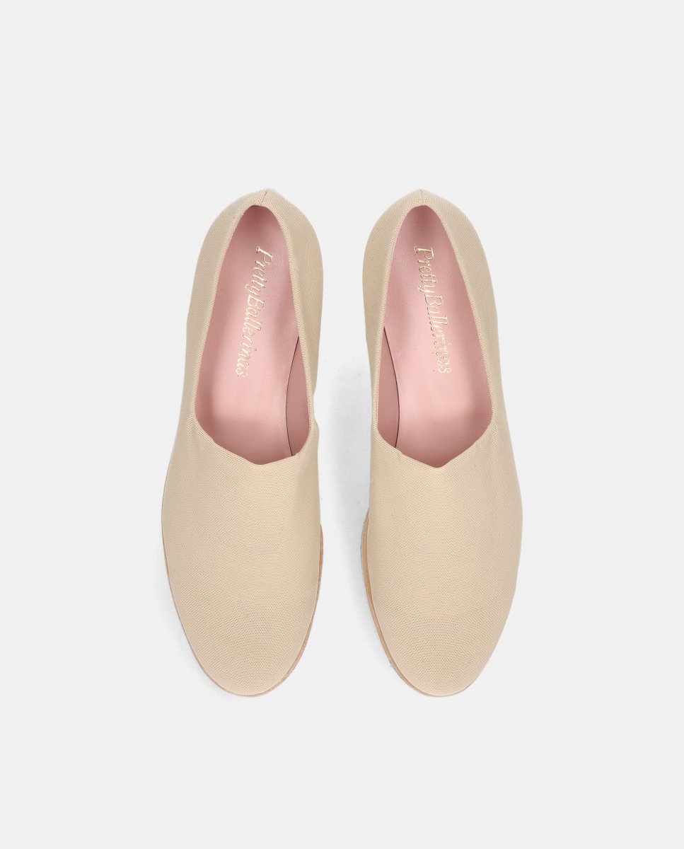 Mocasines planos charlize de mujer en tela elástica transpirable - Pretty Ballerinas - Beige Beige-2
