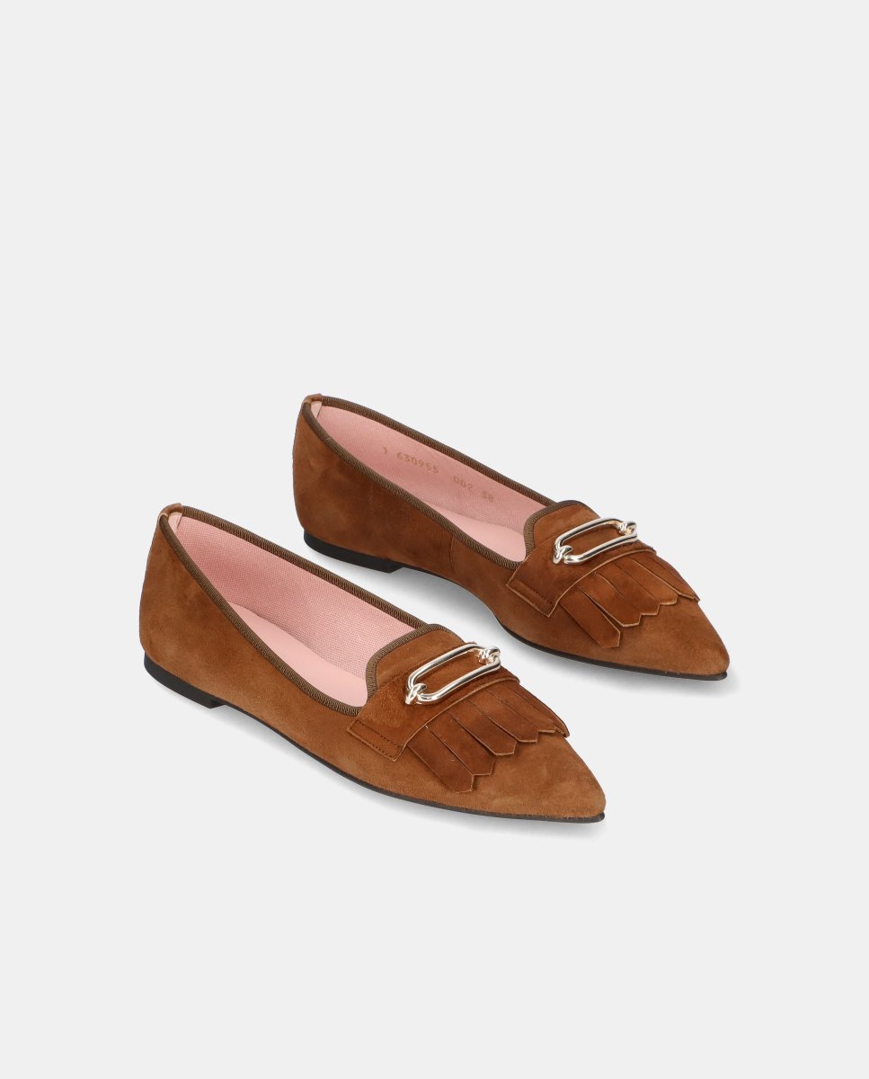 Loafers ella de mujer en ante suave - Pretty Ballerinas - Marrón Marrón-3
