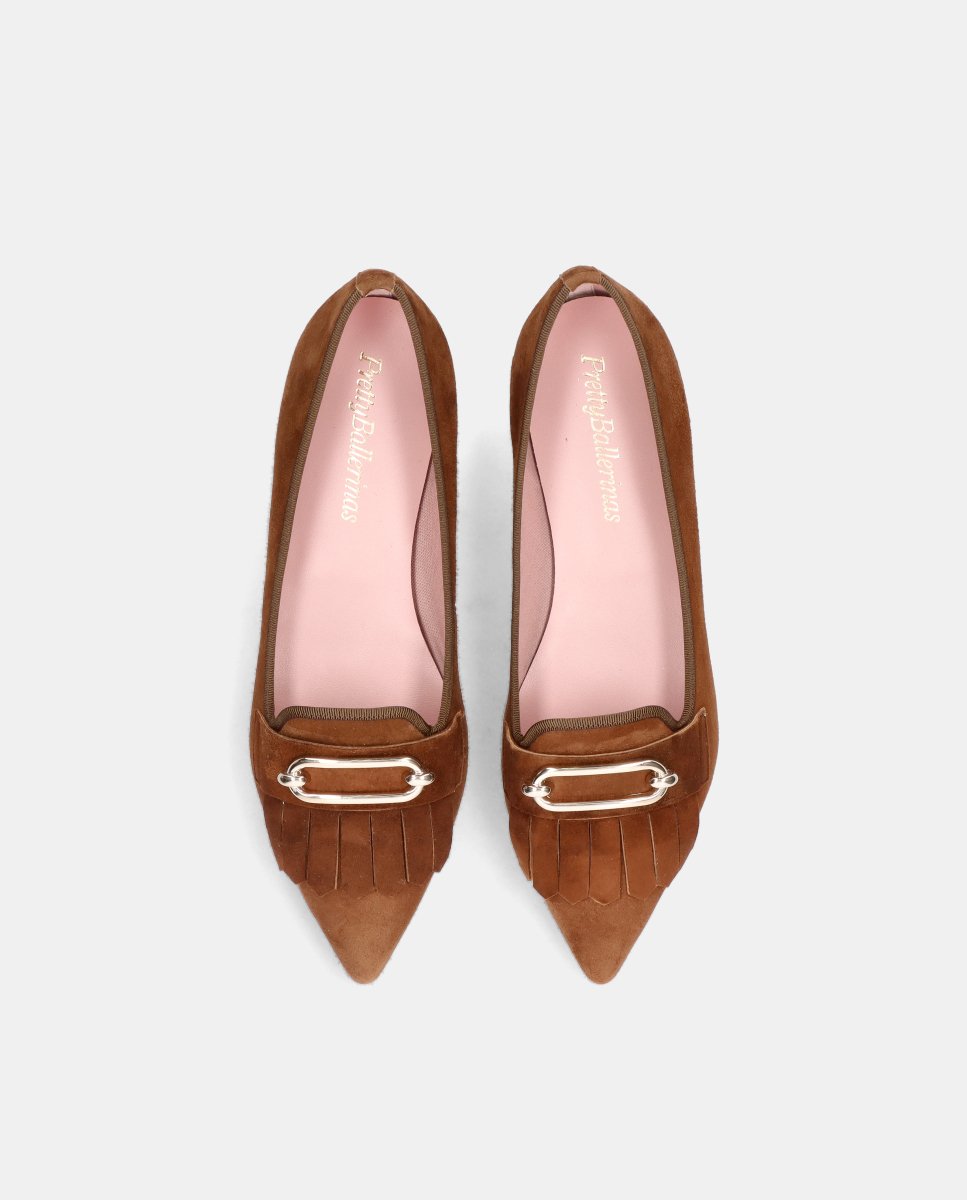 Loafers ella de mujer en ante suave - Pretty Ballerinas - Marrón Marrón-2