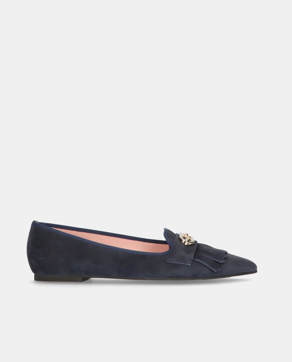 Loafers ella de mujer en ante suave - Pretty Ballerinas - Azul Azul-1