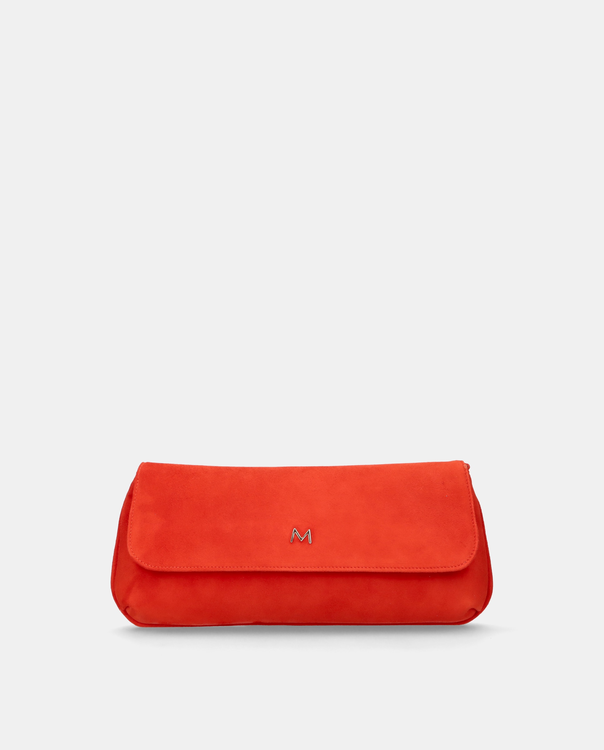 Bolso de mano de mujer en ante suave - Mascaró - Rojo Rojo-1