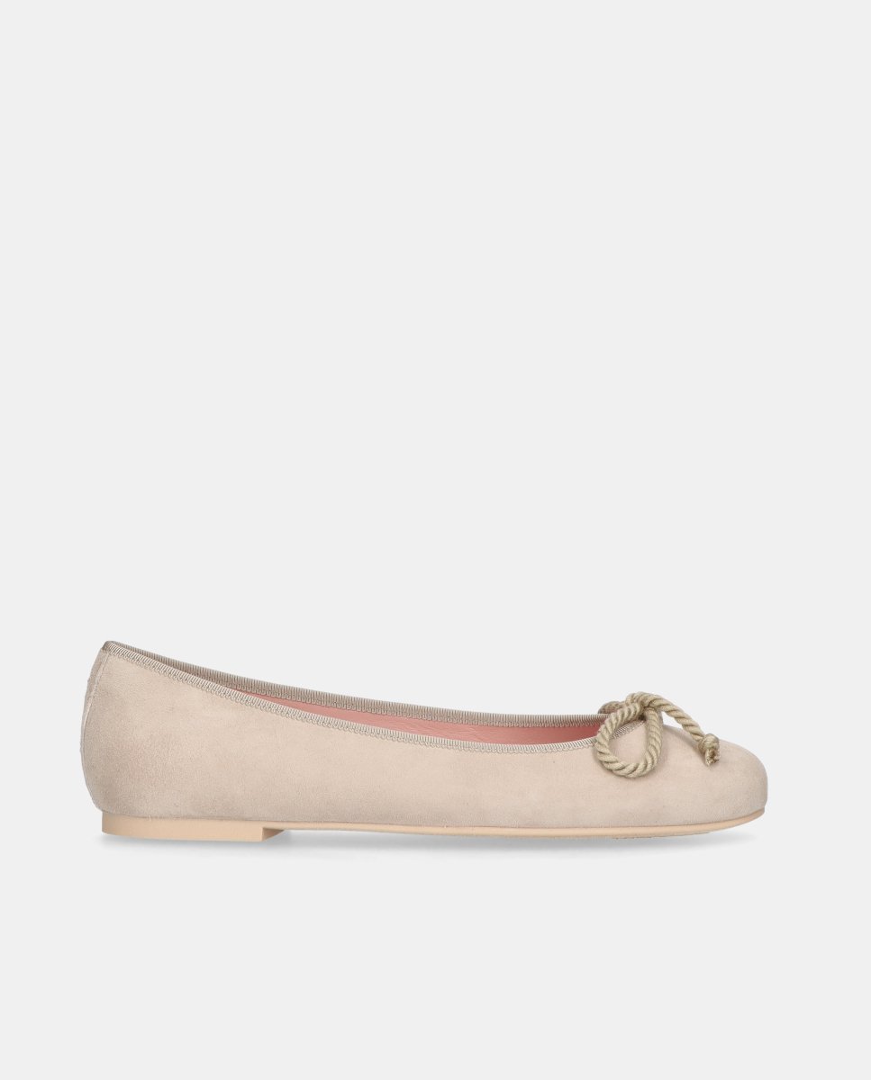 Bailarinas rosario de mujer en ante suave - Pretty Ballerinas - Beige Beige-1