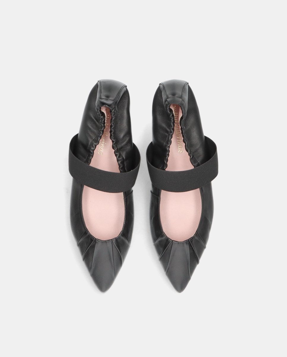 Bailarinas kamala de mujer en napa suave con elástico - Pretty Ballerinas - Negro Negro-2