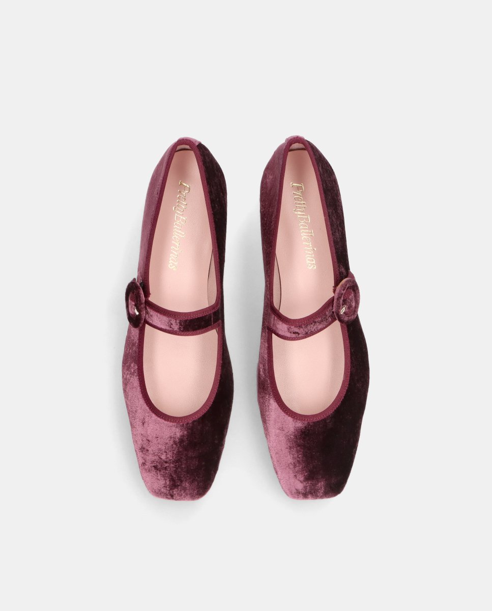 Bailarinas camille de mujer en terciopelo acolchado - Pretty Ballerinas - Rojo Rojo-2