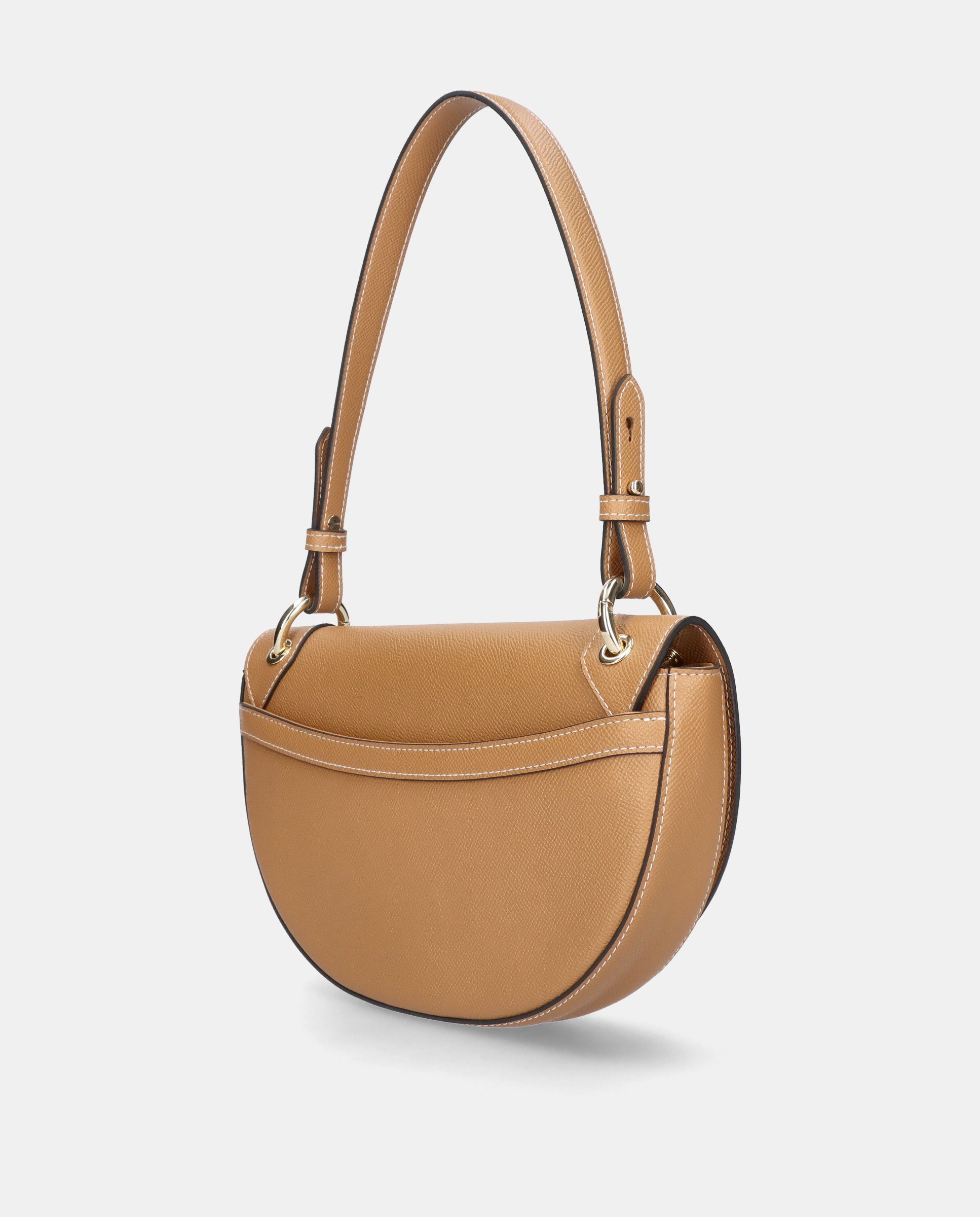 Bolso de hombro de mujer en piel - Mascaró - Marrón Marrón-3