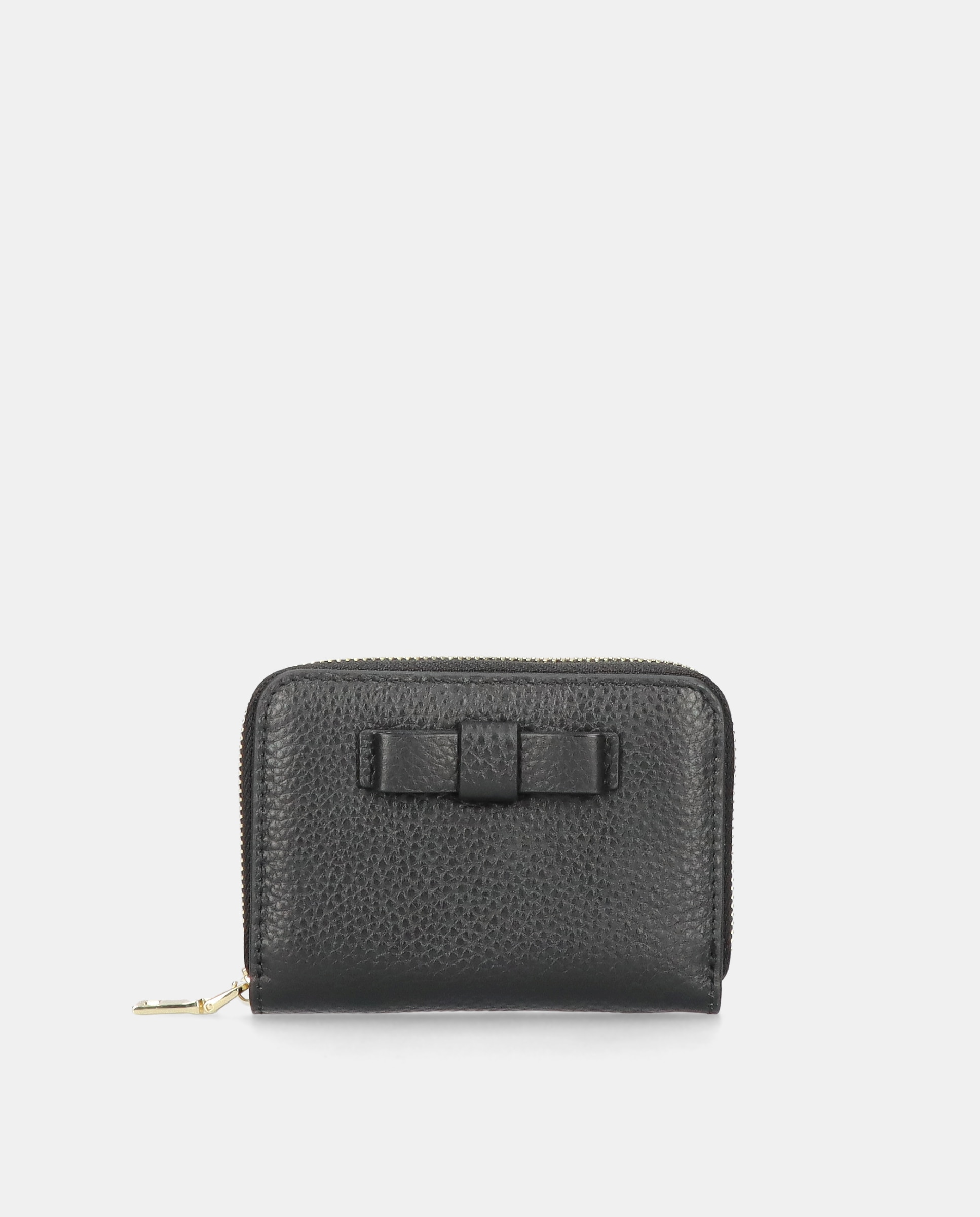 Imagen 1 de Cartera de mujer en piel con lazo Negro