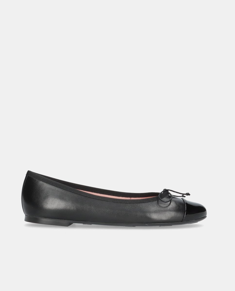 Bailarinas planas nicole de mujer en napa suave - Pretty Ballerinas - Negro Negro-1